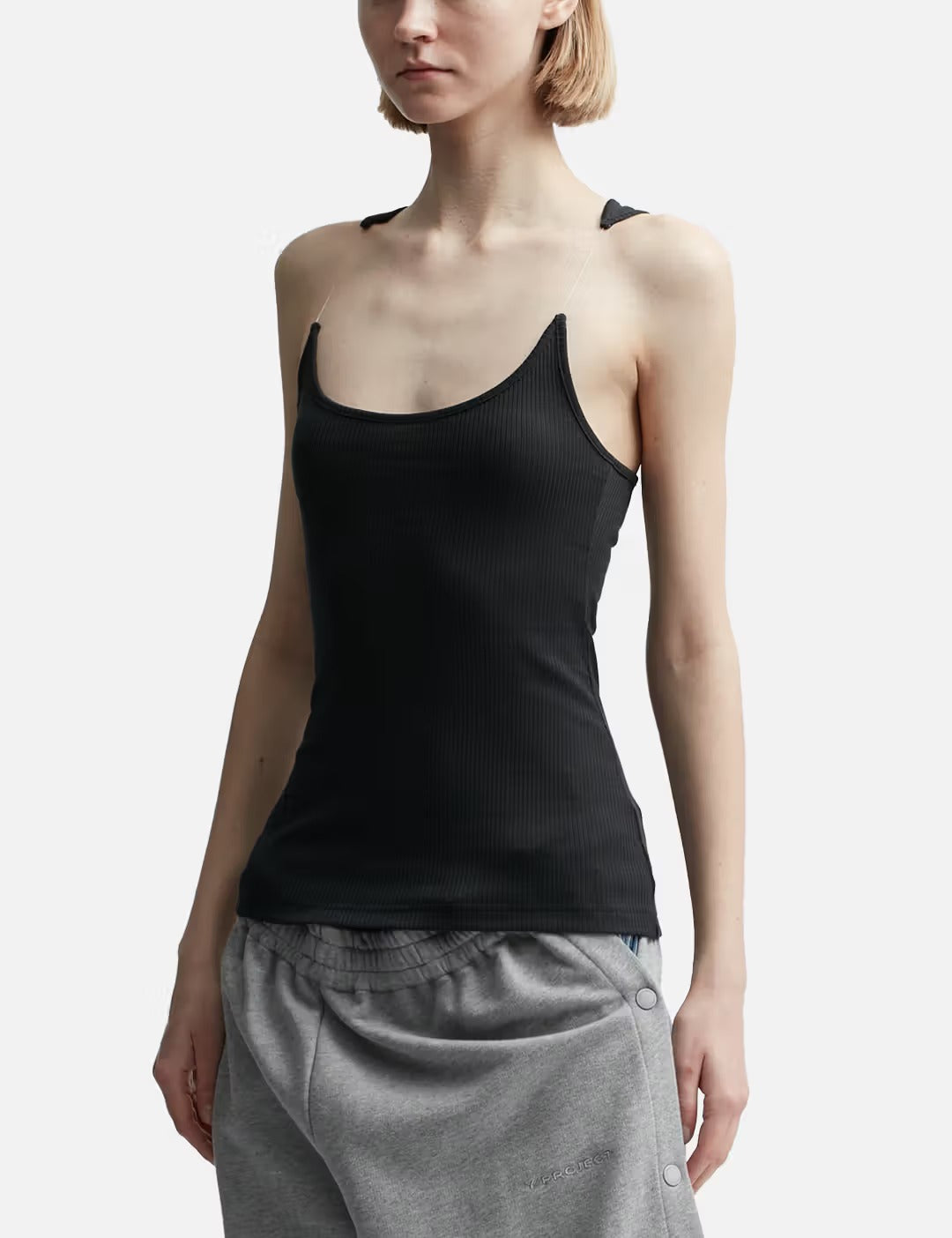 Jennie - Women Invisible Strap Ribbed Tank Top