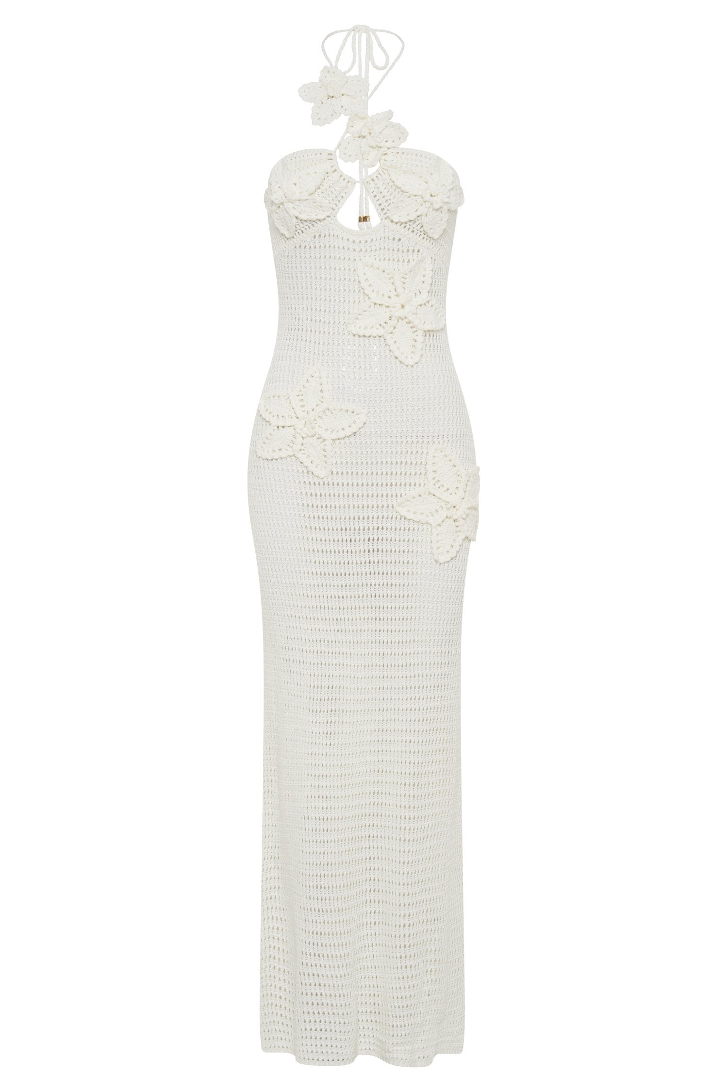 Madison - Floral Applique Crochet Maxi Dress