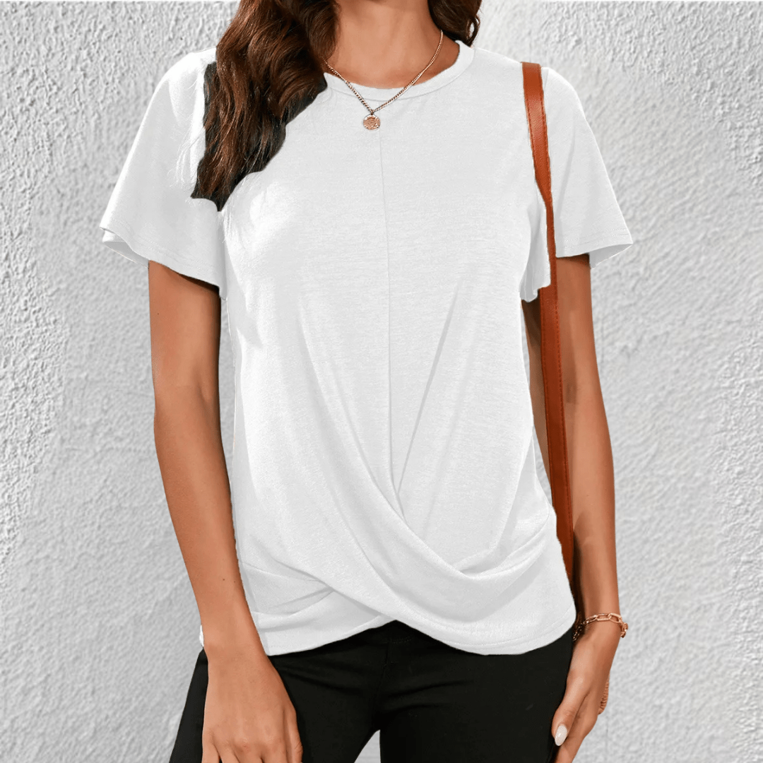 Adaline - Tummy Tucking Round-Neck Top