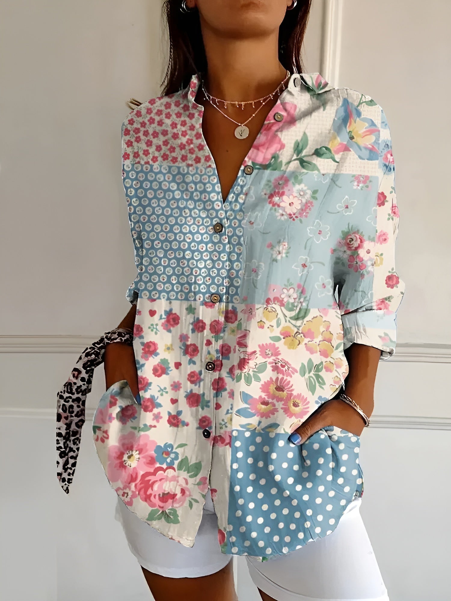 Ivy - Floral Breeze Button-Up Shirt