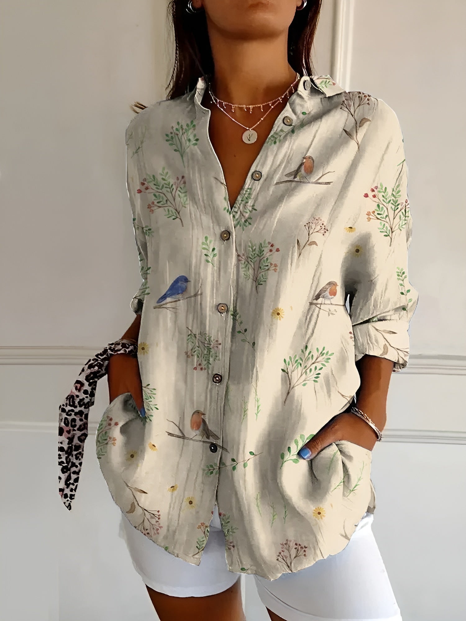 Ivy - Floral Breeze Button-Up Shirt