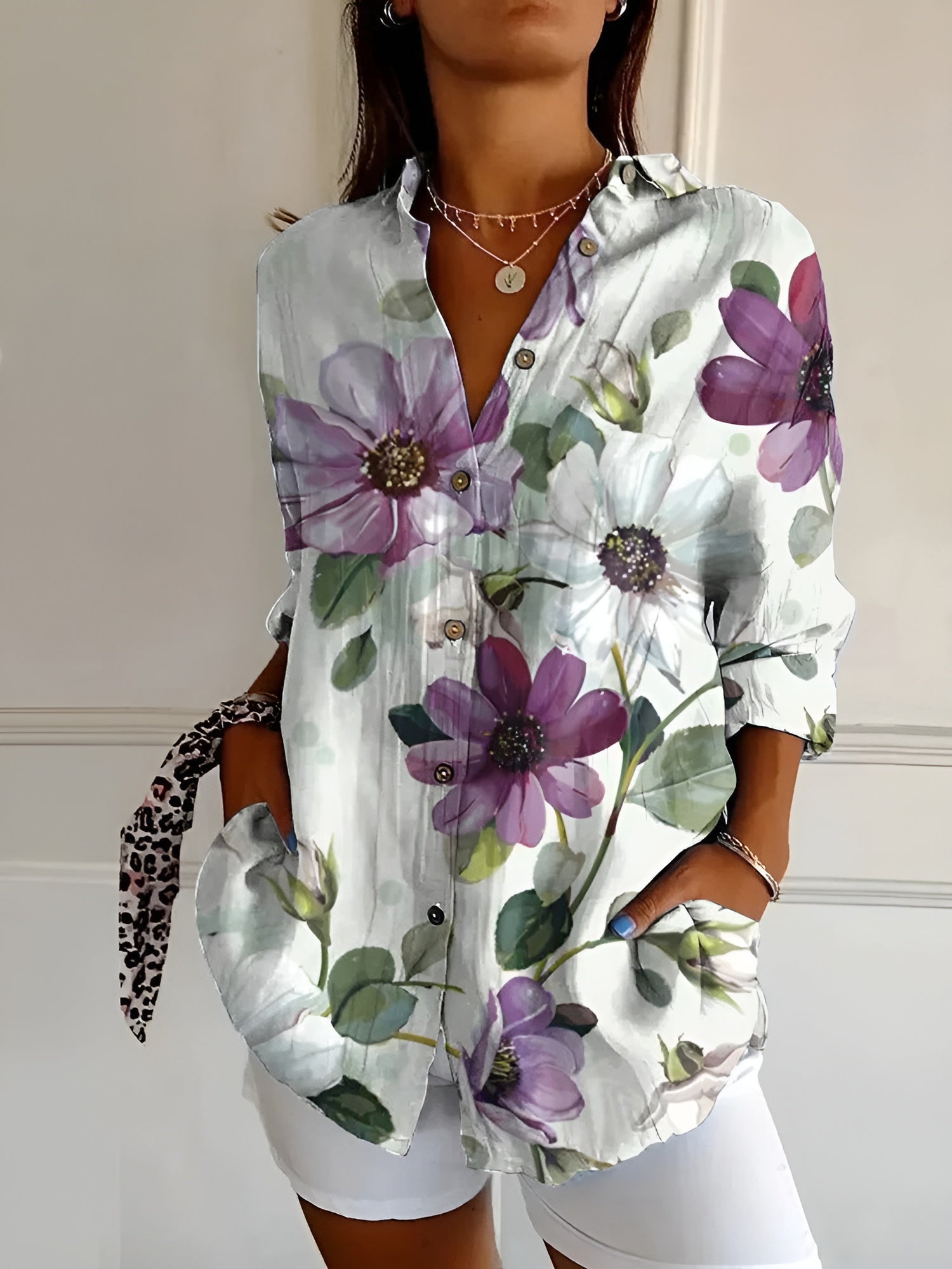 Ivy - Floral Breeze Button-Up Shirt