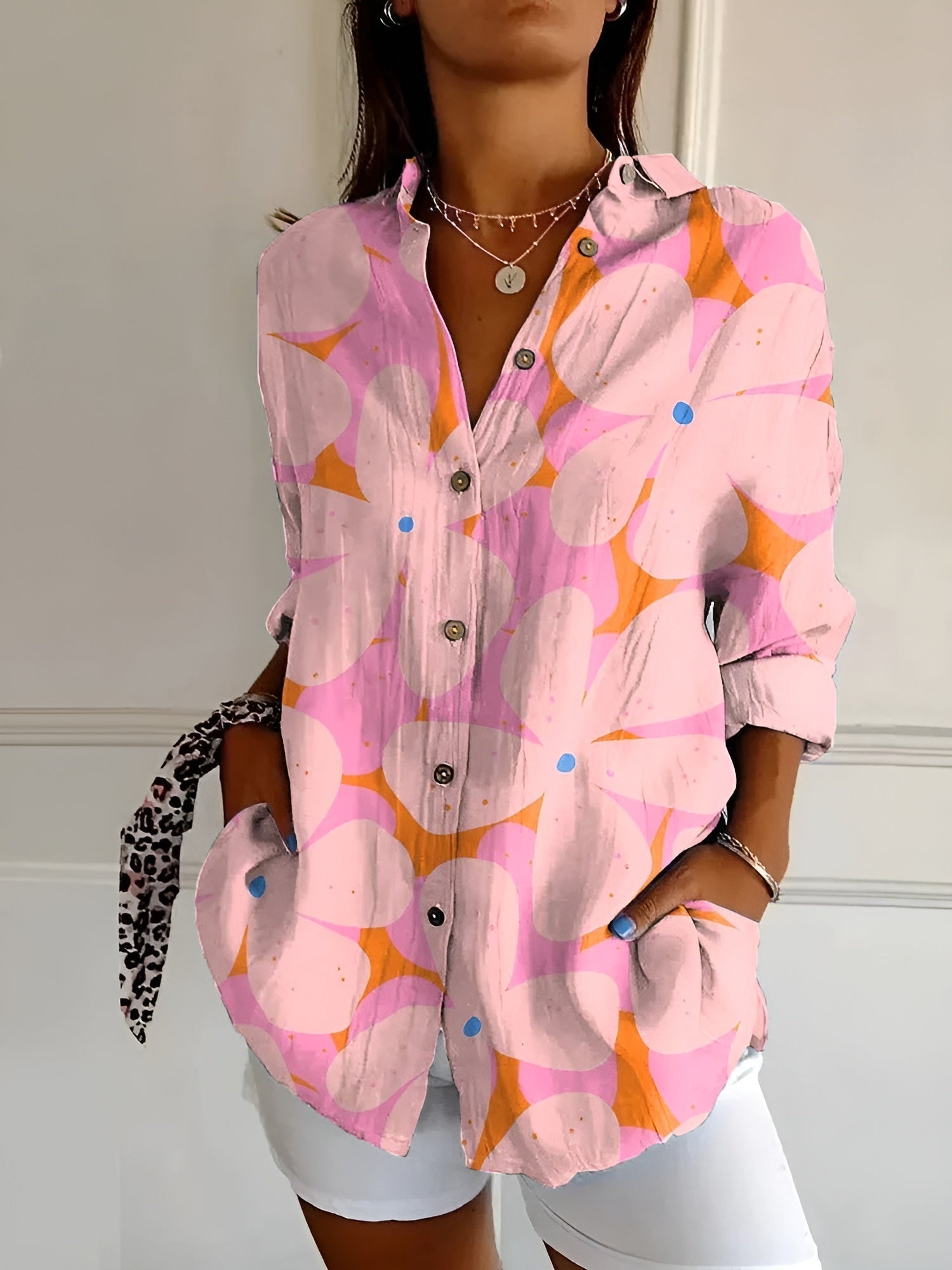 Ivy - Floral Breeze Button-Up Shirt