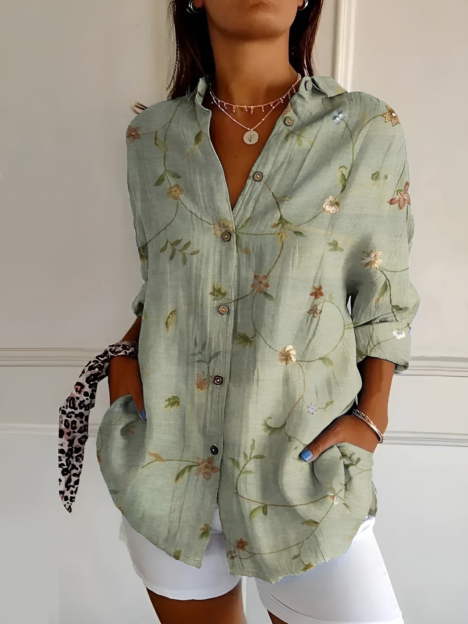Ivy - Floral Breeze Button-Up Shirt