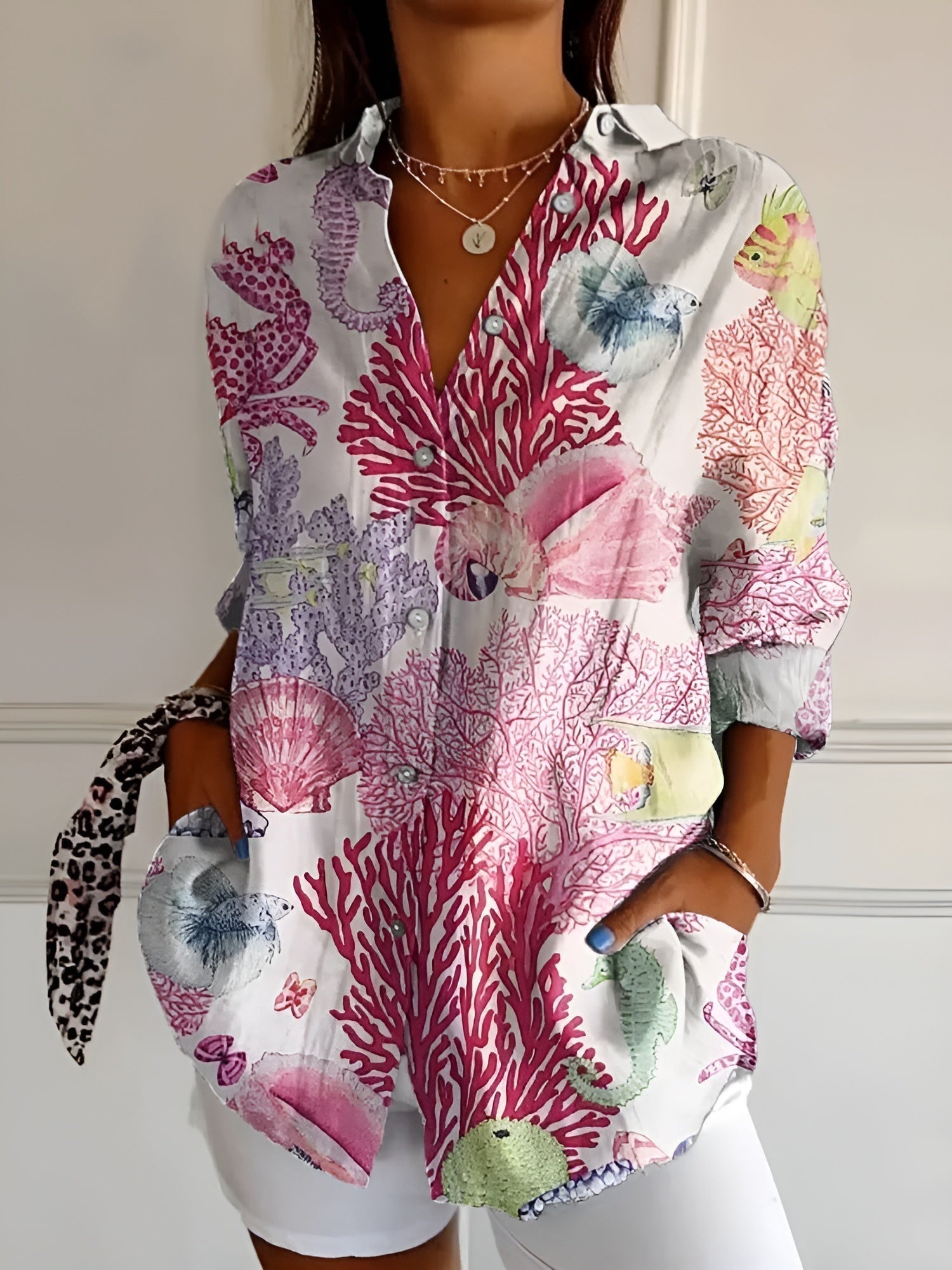 Ivy - Floral Breeze Button-Up Shirt