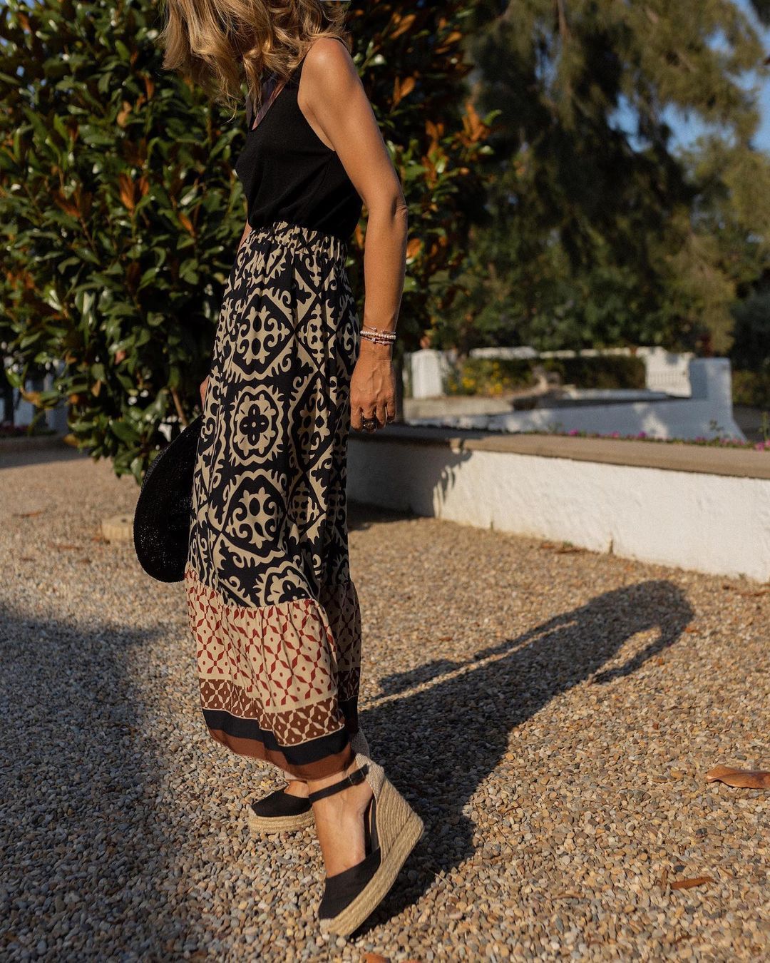 Gianna - Bree Boho Maxi Skirt with Adjustable Waist for Effortless Bohemian Style