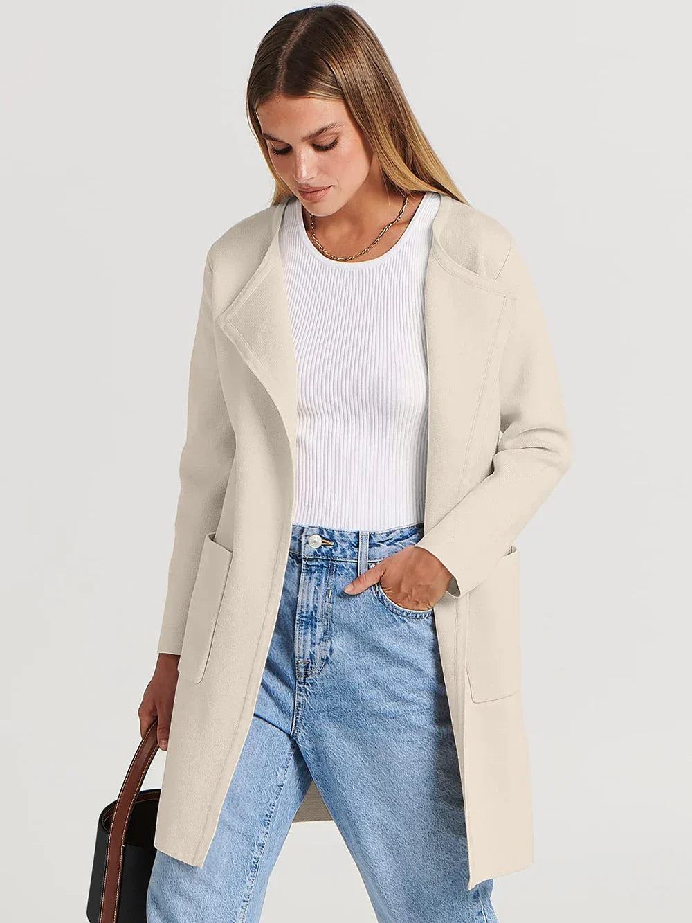 Hayley - Elegant Lapel Coat