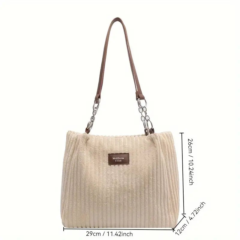 Charlotte - Chic Corduroy Handbag