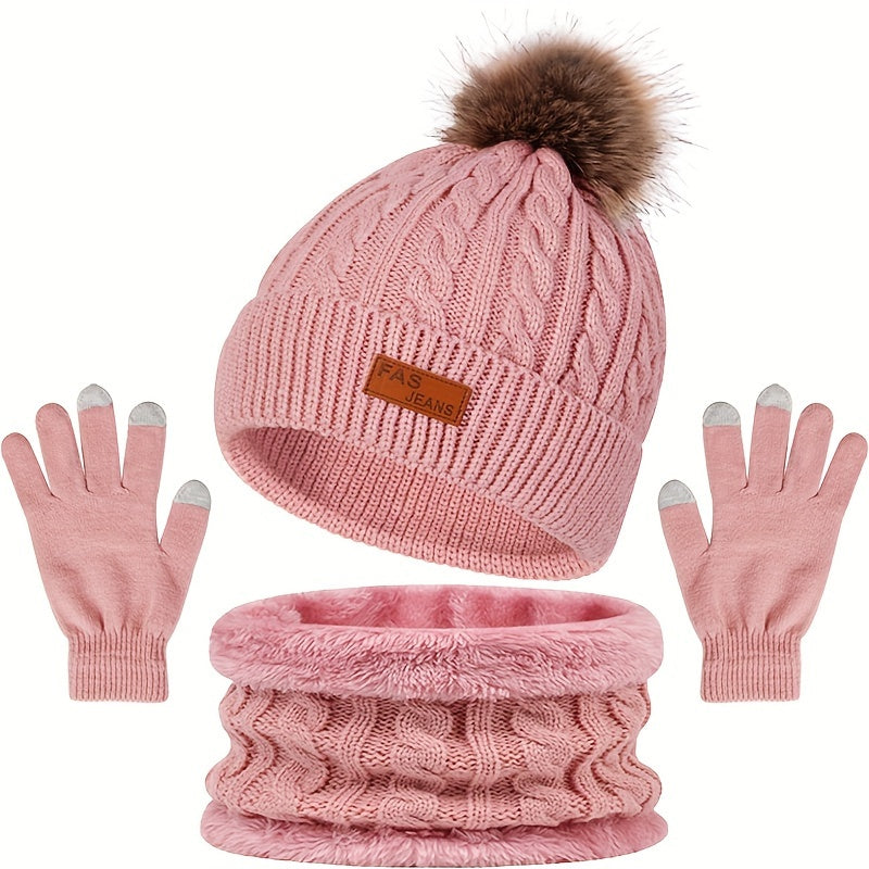 Sienna - Elegant Winter Hat and Gloves Set for Women