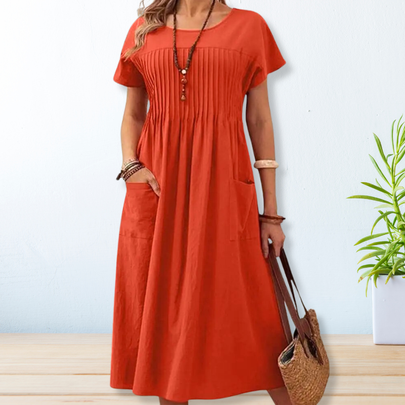 Alyssa - Effortlessly Elegant Midi Dress (Plus Size Available)