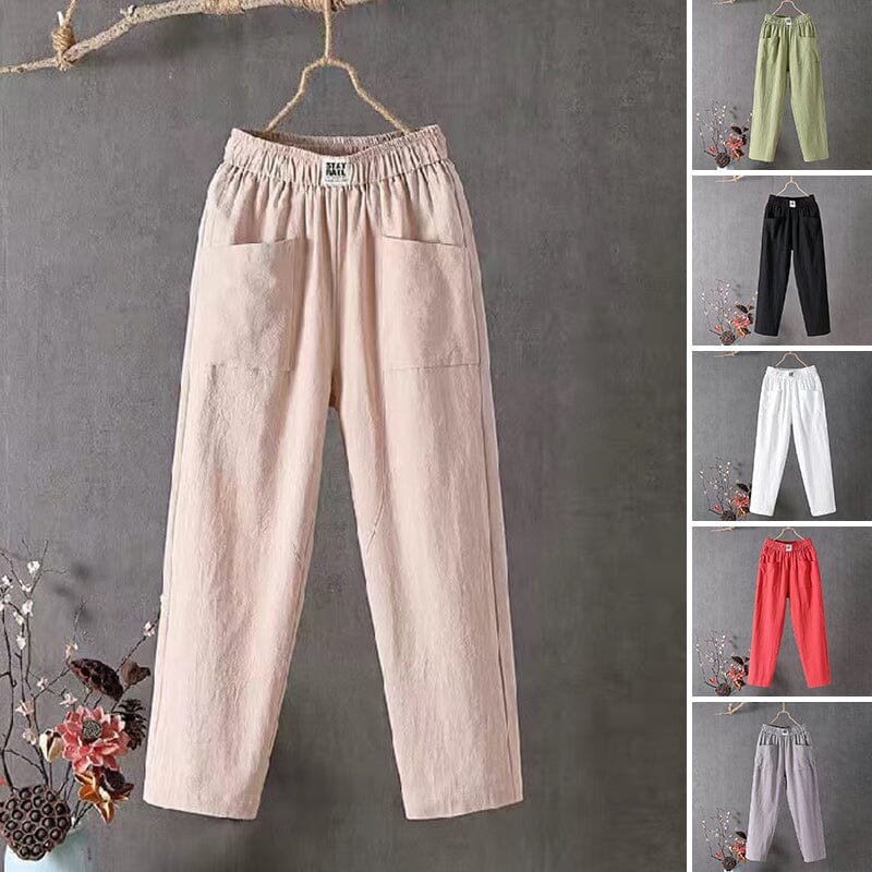 Scarlett - Linen Blend Summer Trousers