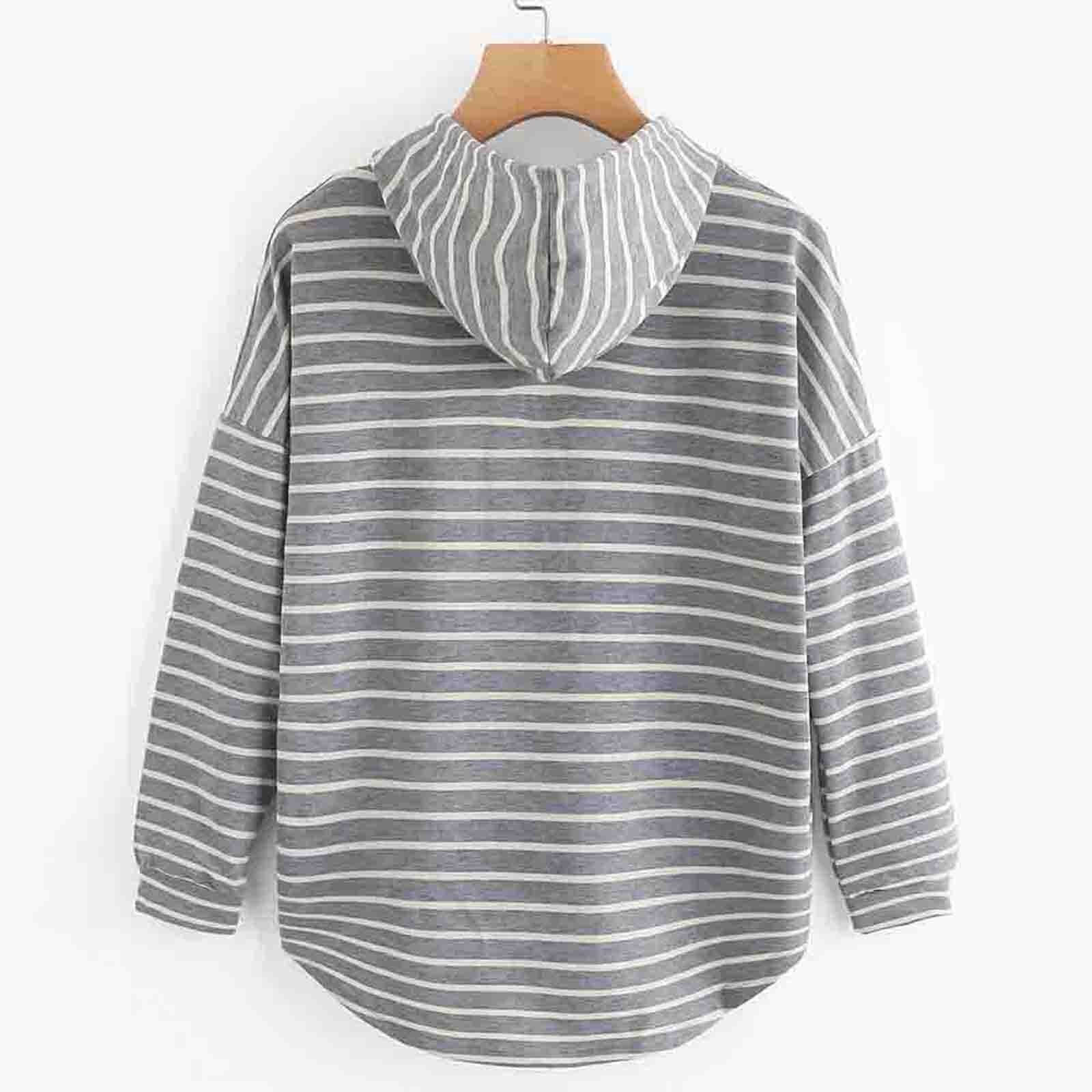 Delilah - Women's Striped Hoodie