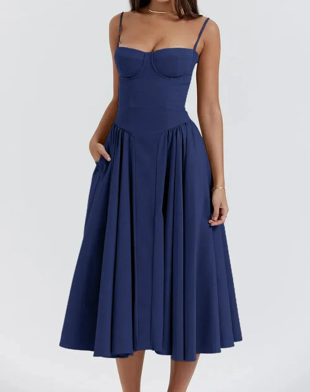 Isabel - Corset Midi Dress