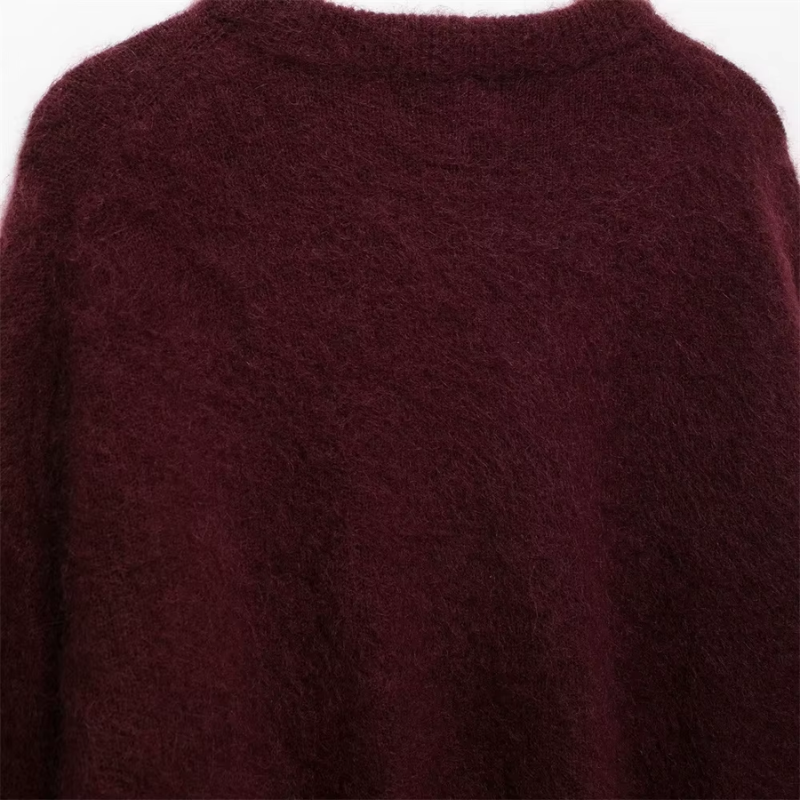 Esme - Solid Sweater with Round Neck