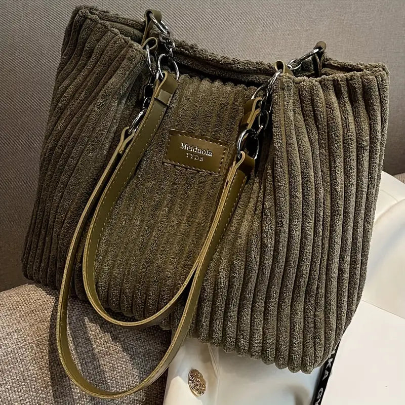 Charlotte - Chic Corduroy Handbag