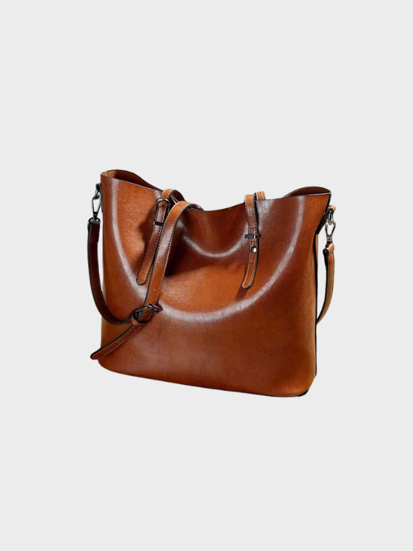 Janica - Women’s Timeless Vintage Leather Handbag with Adjustable Strap & Classic Charm
