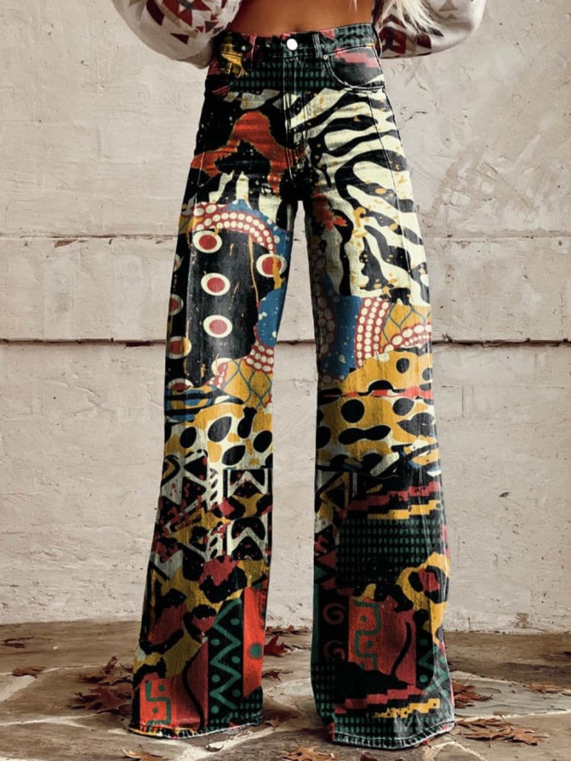 Selene - Vibrant Color Wide Leg Pants Bold and Stylish