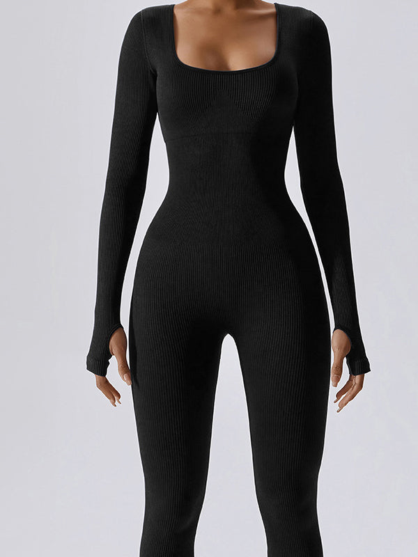 Aalia - Ribbed Breathable Jumpsuit