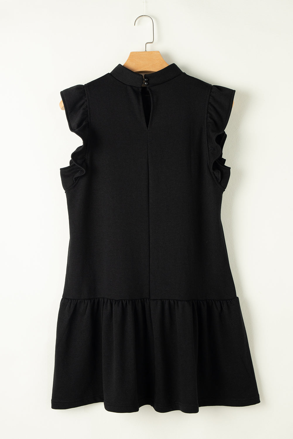 Harmony - Crew Neck Shift Dress with Flutter Sleeve