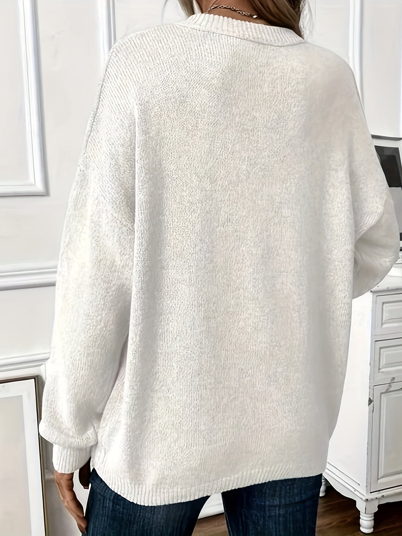 Kiara - Casual Solid Sweater with Long Sleeves for Women