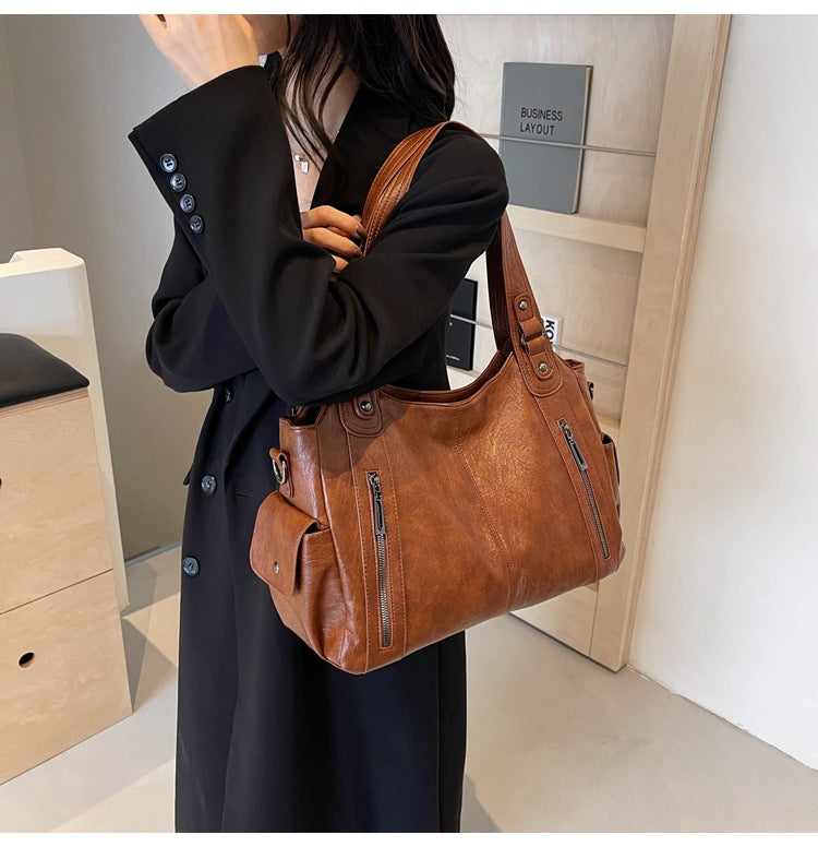 Alice - Minimalist Leather Tote Bag