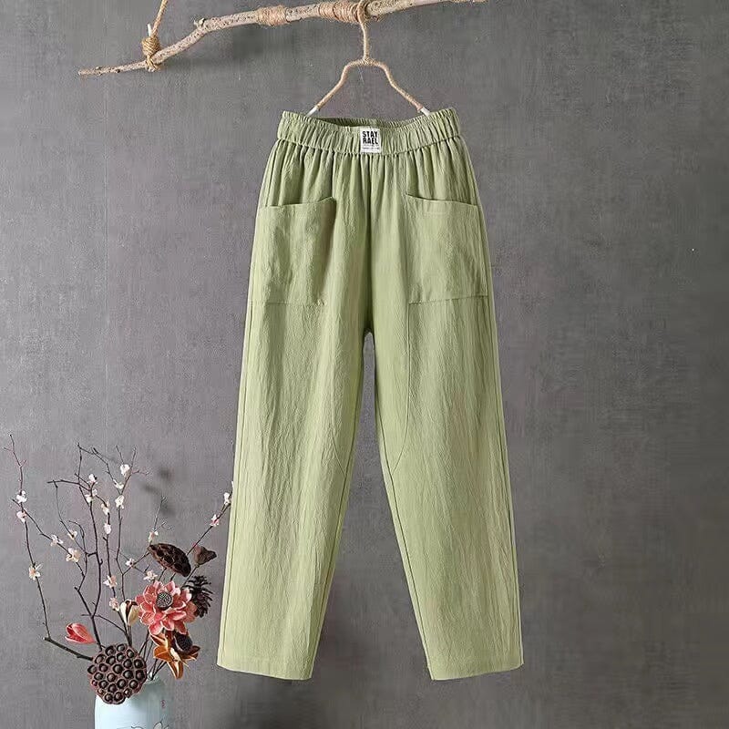 Scarlett - Linen Blend Summer Trousers