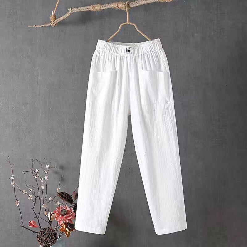 Scarlett - Linen Blend Summer Trousers