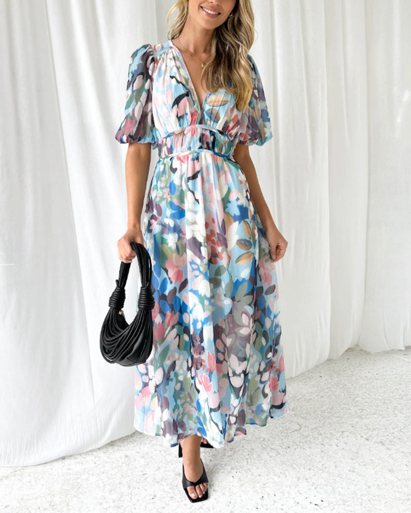 Taylor -  Elegant Floral Maxi Dress