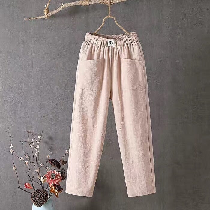 Scarlett - Linen Blend Summer Trousers