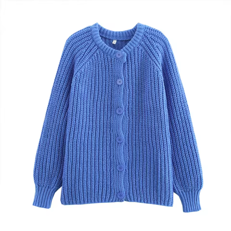 Kendal - Blue Knit Cardigan for Effortless Style