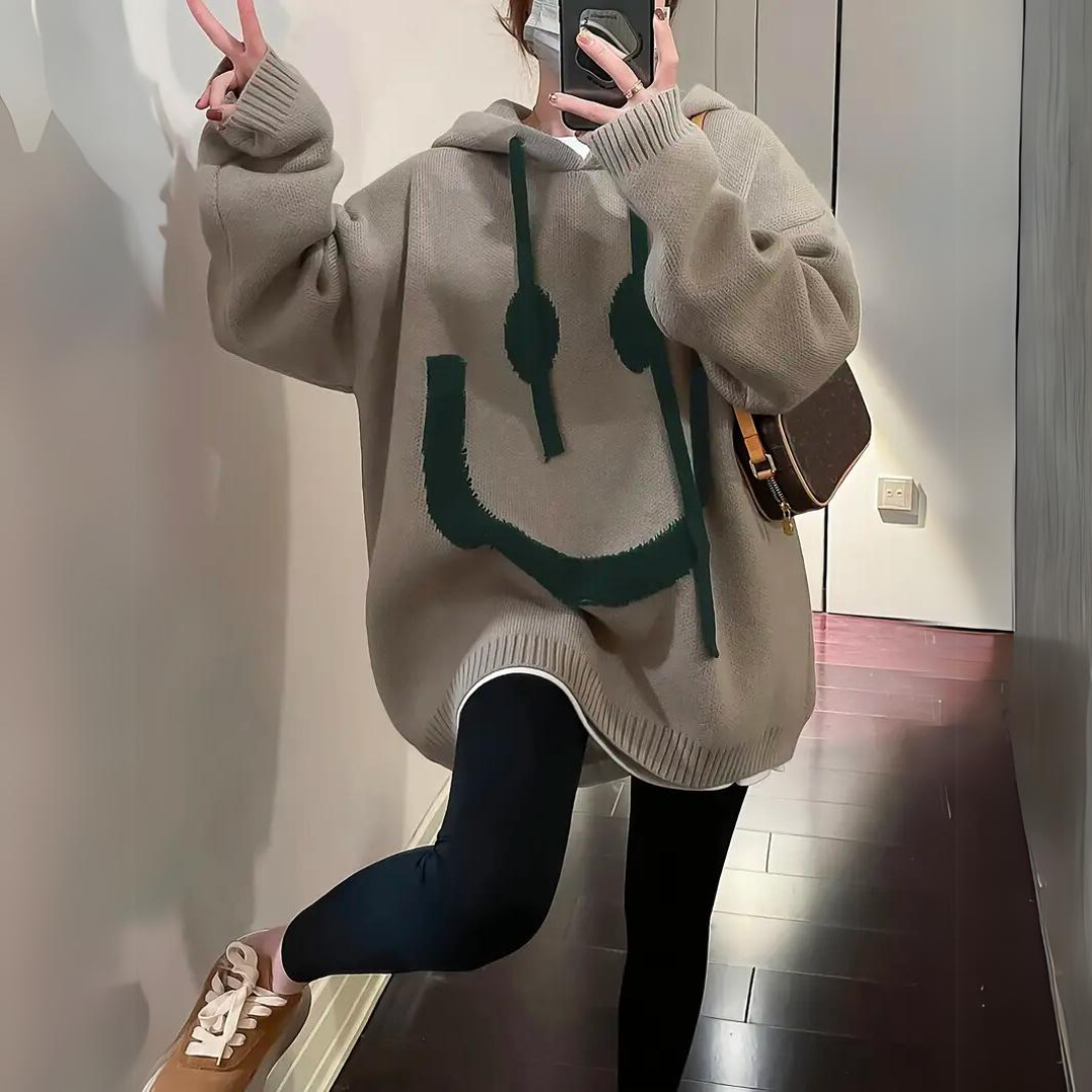 Lauren - Warm and Cozy Smiley Hoodie