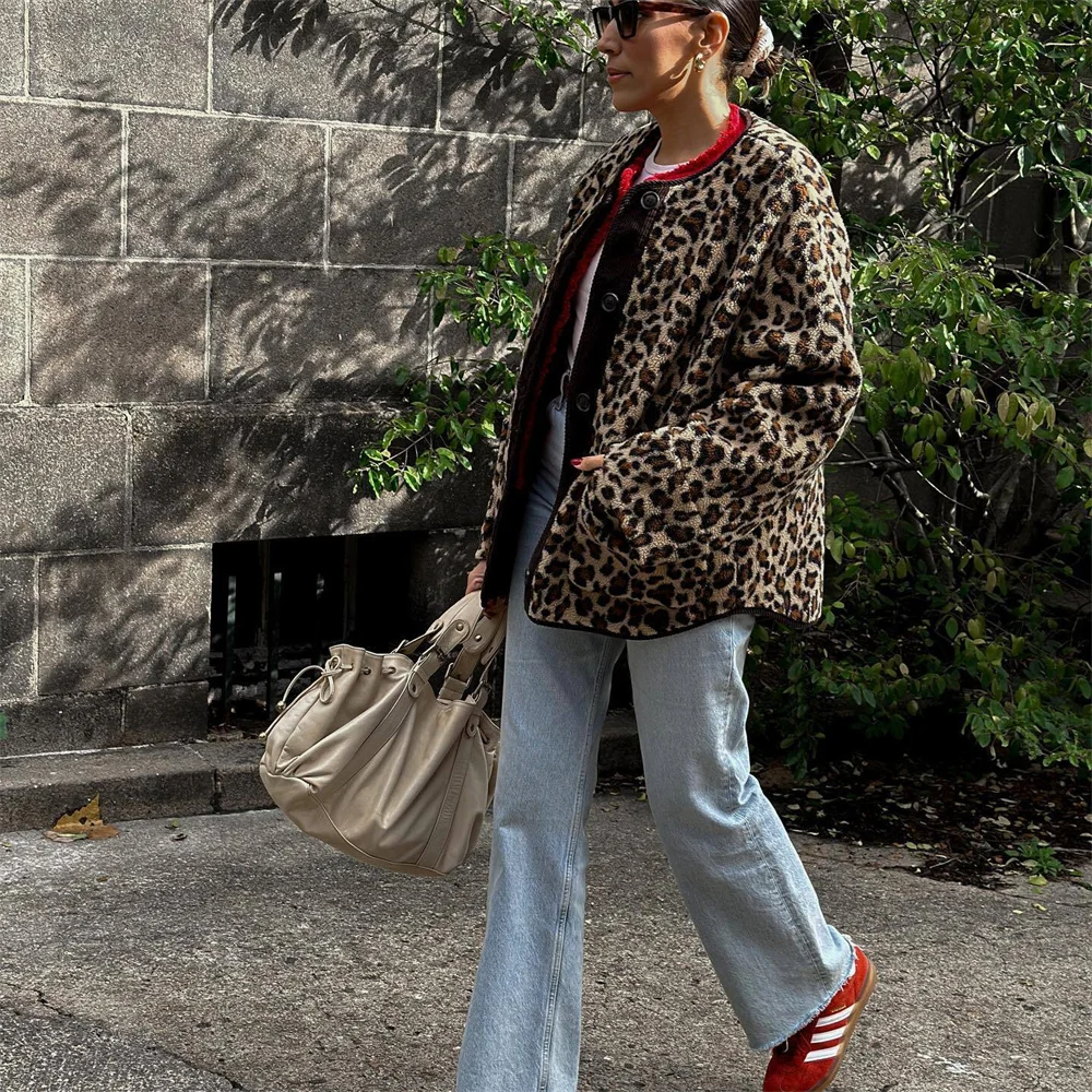 Ruby - Fleece Leopard Jacket