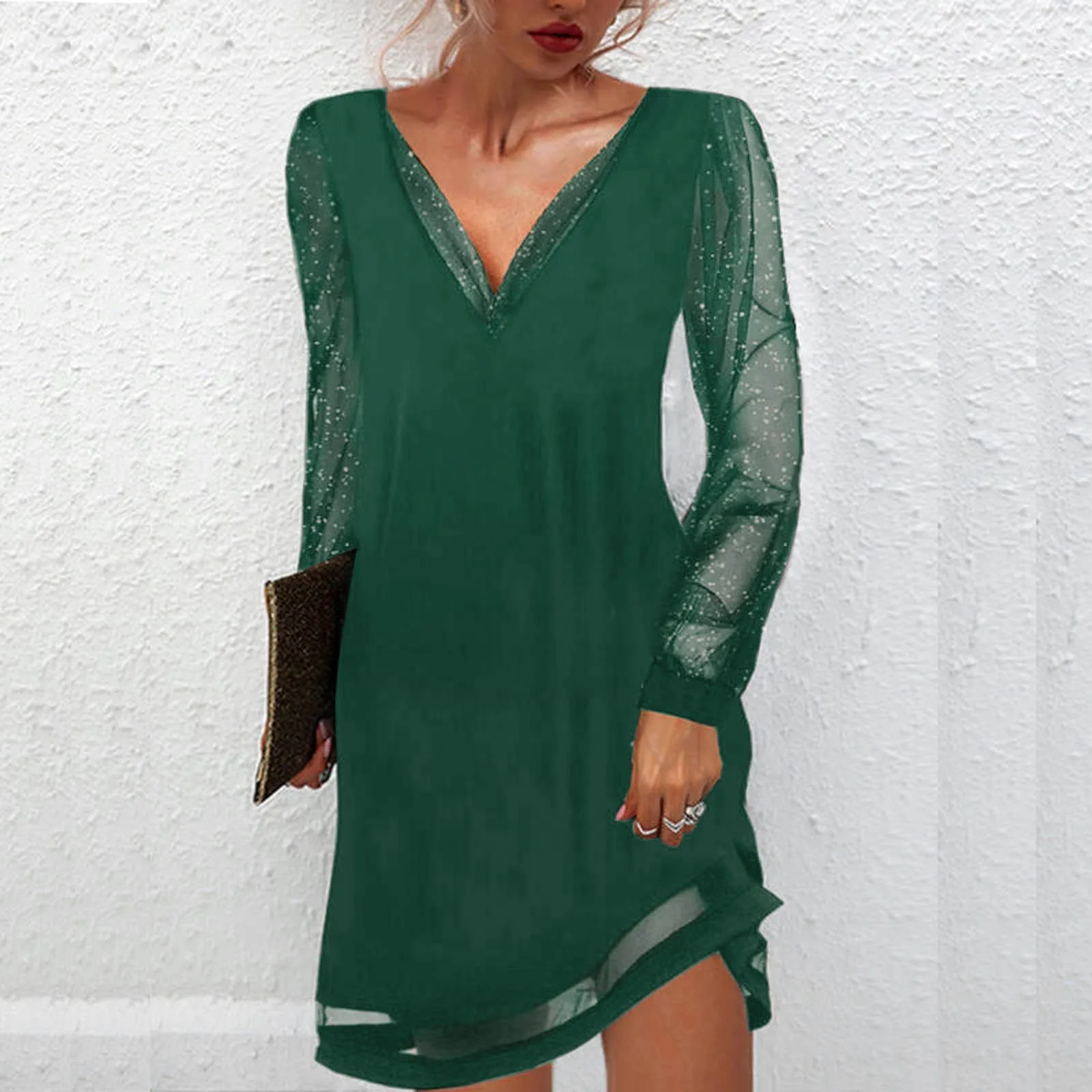 Halle - Elegant V-Neck Dress