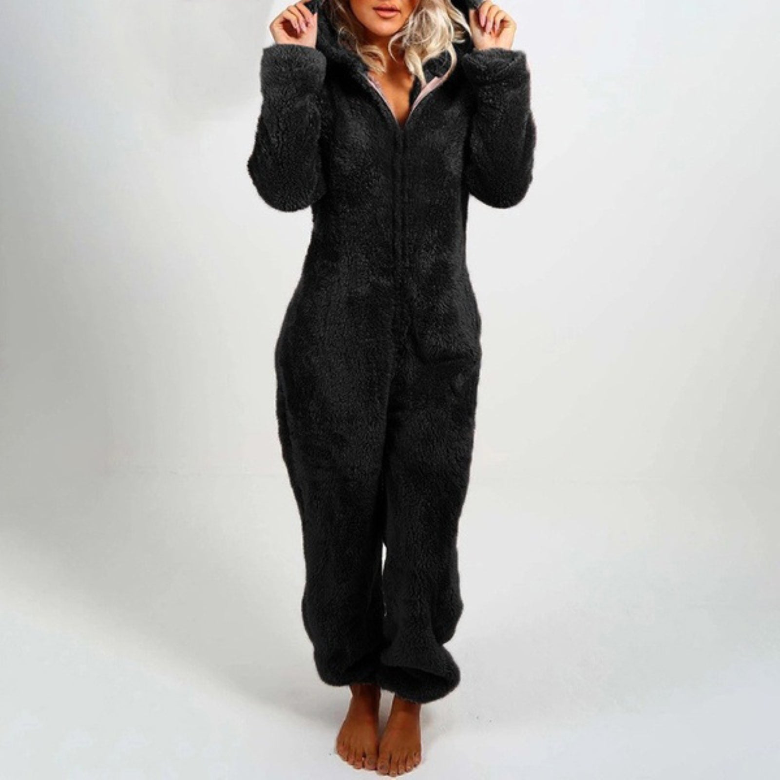 Katherine - Stylish Winter Overall Pajama with Hood for Women