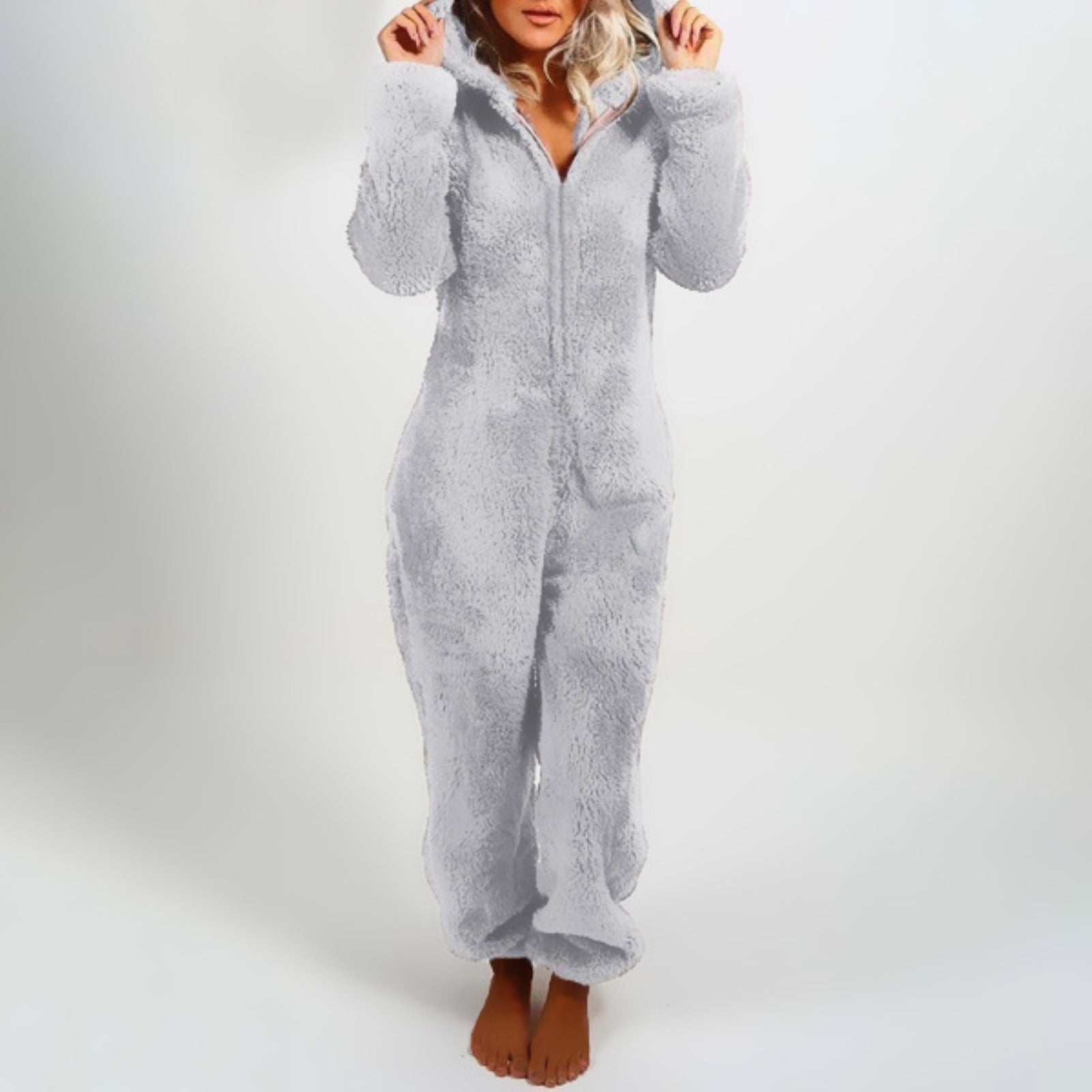 Katherine - Stylish Winter Overall Pajama with Hood for Women