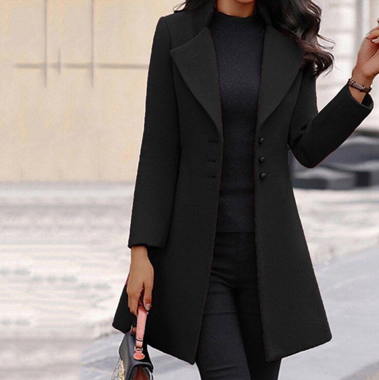 Dahlia - Sleek Buttoned Coat