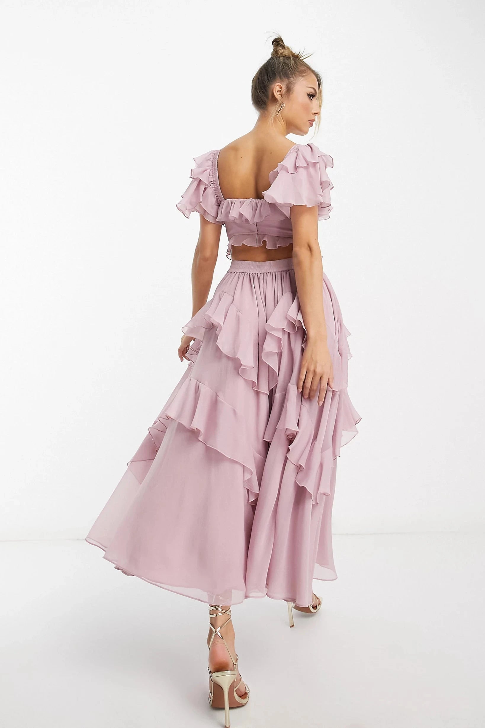 Yindi - Maxi Dress with Flutter Sleeves