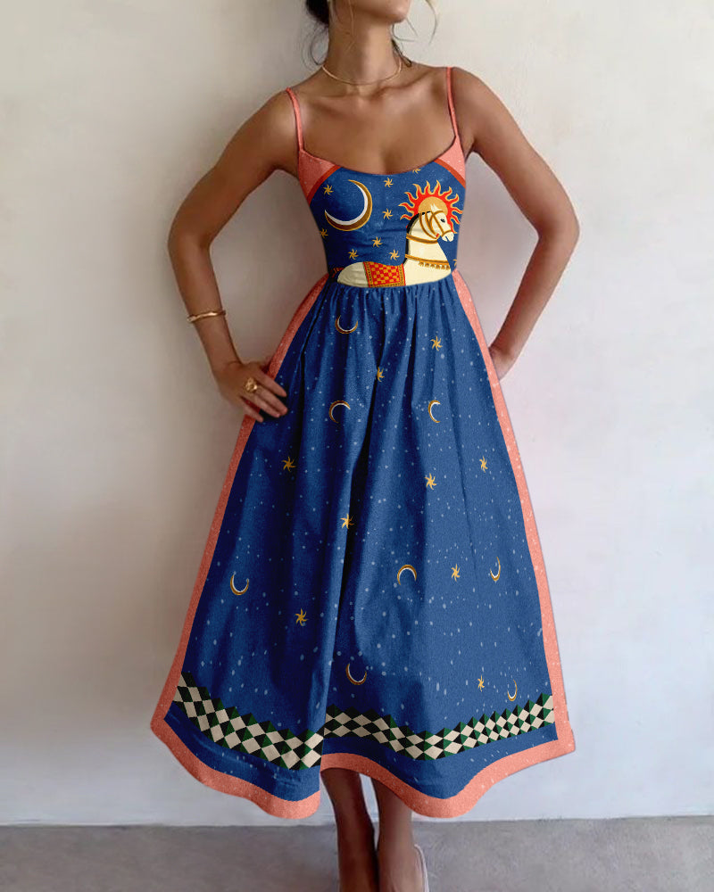 Amelia - Celestial Print Sundress