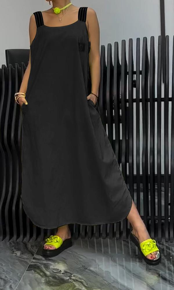 Amelia - Comfortable Sleeveless Maxi Dress with Pockets (Plus Size Available)