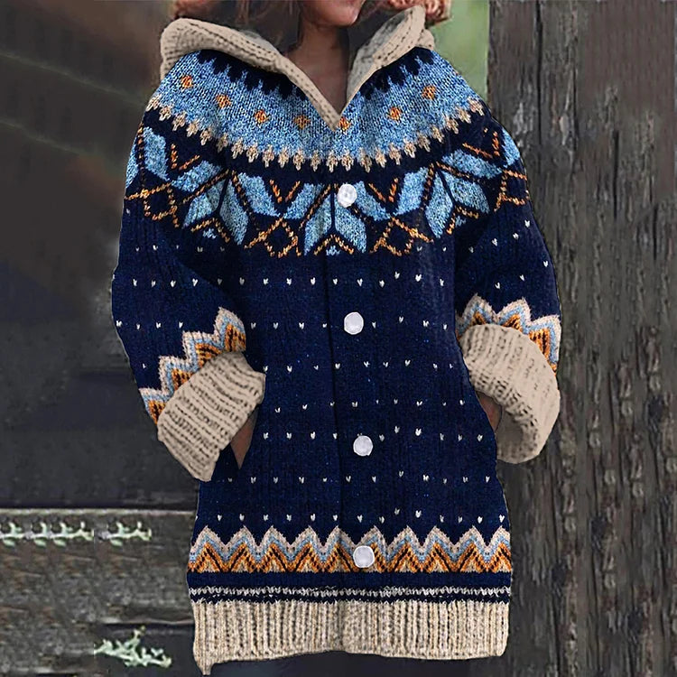 Florence - Bohemian Print Cozy Hoodie (Plus Size Available)