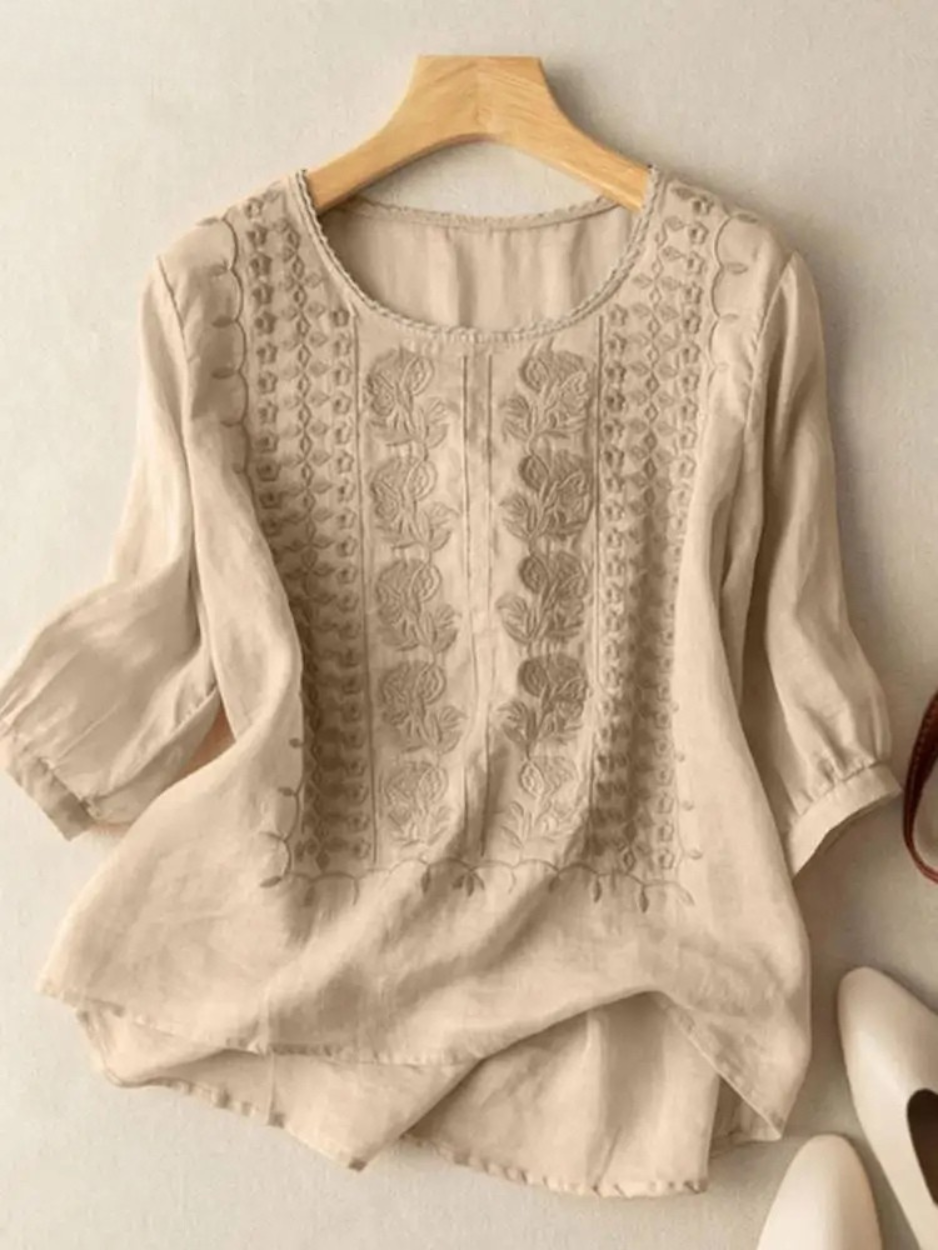 Louisa - Embroidered Boho Blouse