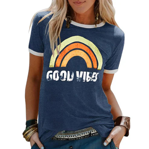 Claudia - Casual Good Vibes T Shirt