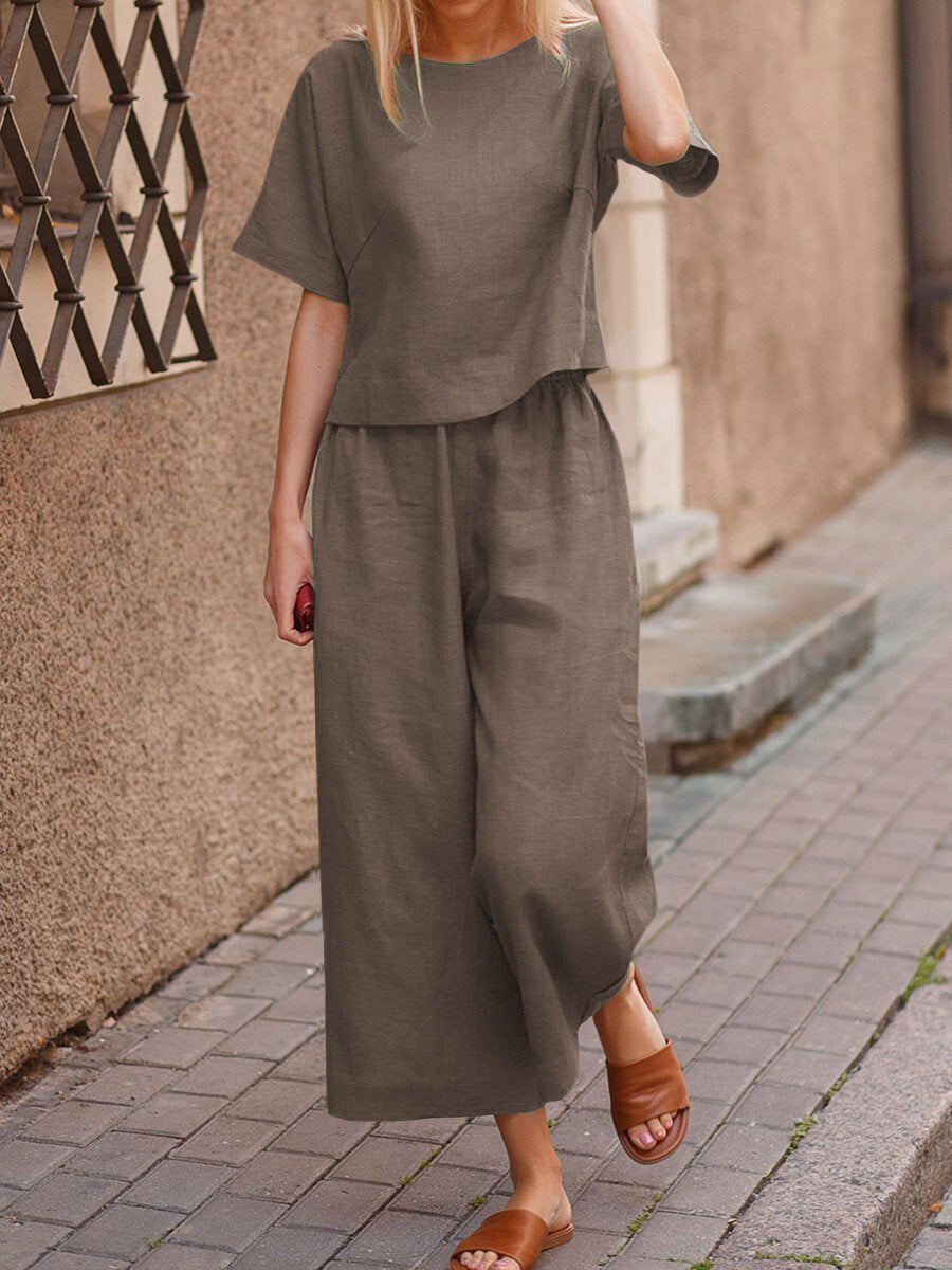 Alanna - Two-Piece Linen Set Relaxed Fit Comfortable and Chic