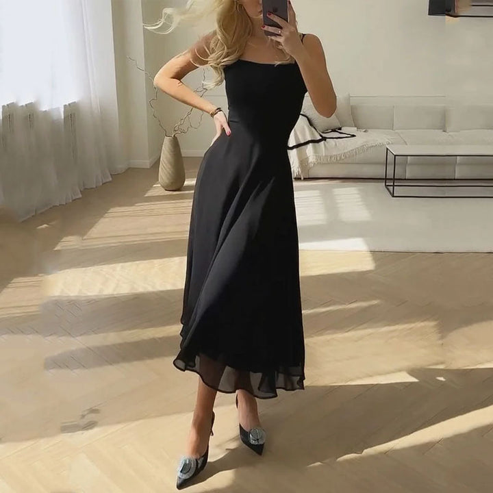 Delaney - Sleeveless Square Neck Midi Dress for Women
