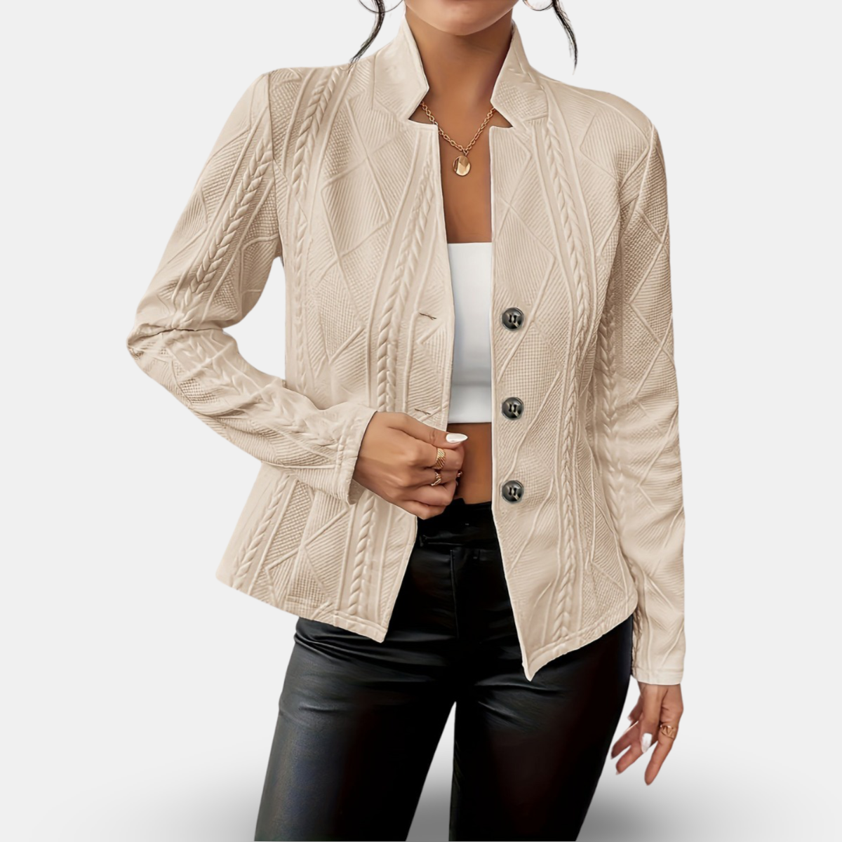 Clara - Buttoned Blazer Jacket
