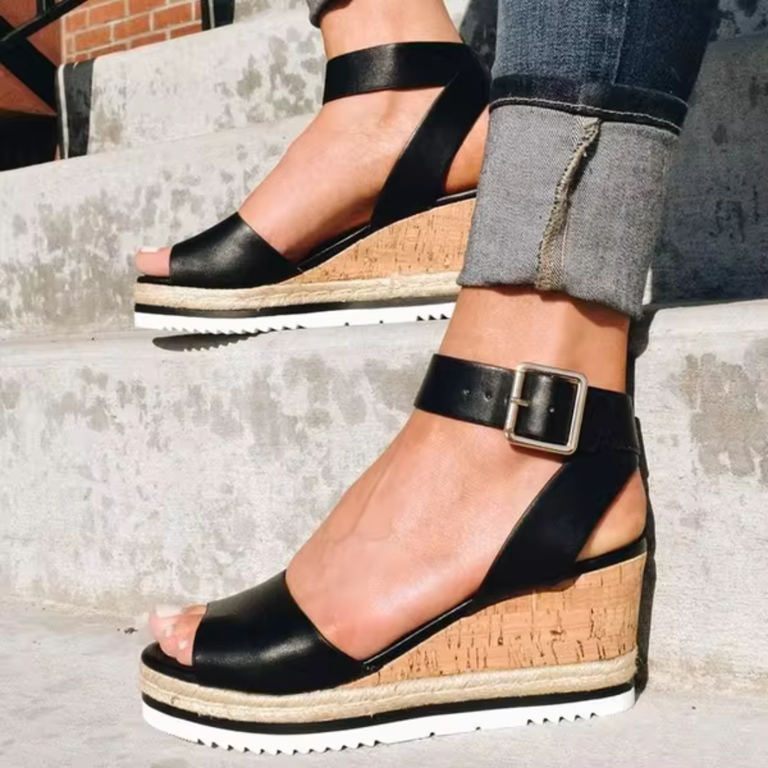 Gabriela - Chic Adjustable Wedge Sandals