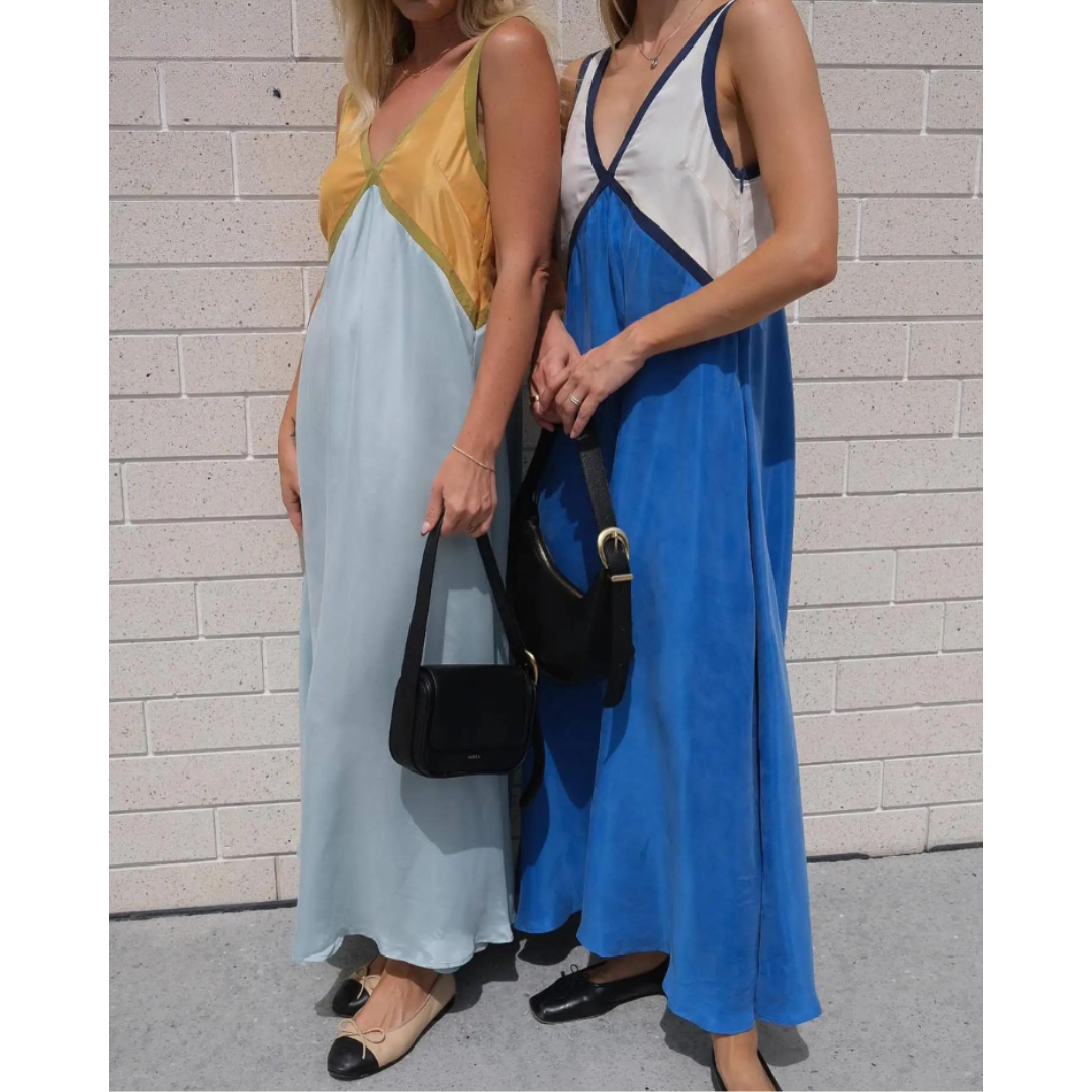 Ella - Chic Sleeveless Maxi Dress with V-Neck