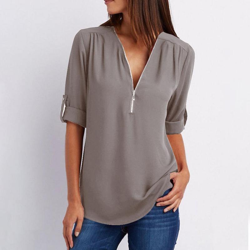 Saskia - Long Sleeve Blouse (Plus Size Available)