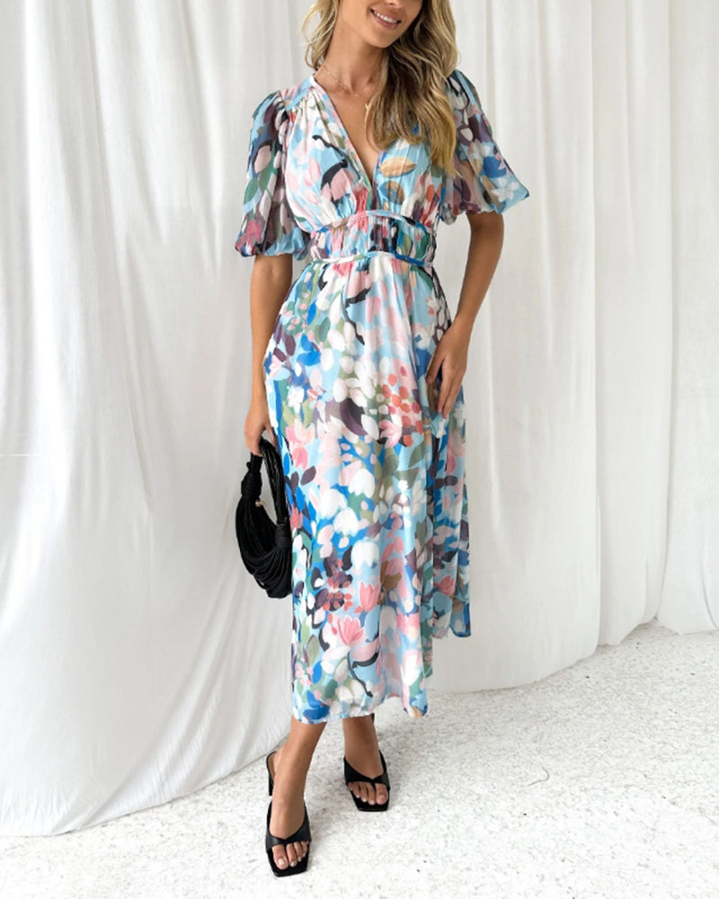 Taylor -  Elegant Floral Maxi Dress