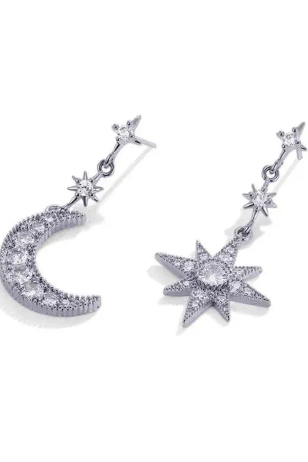 Mia - Celestial Moon Stud Earrings